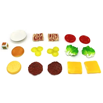 

Mini Simulation Hamburger Food Kids Kitchen Toys Miniatures Classic Toys Hamburger Toys Layers children's balance toys Xmas gift