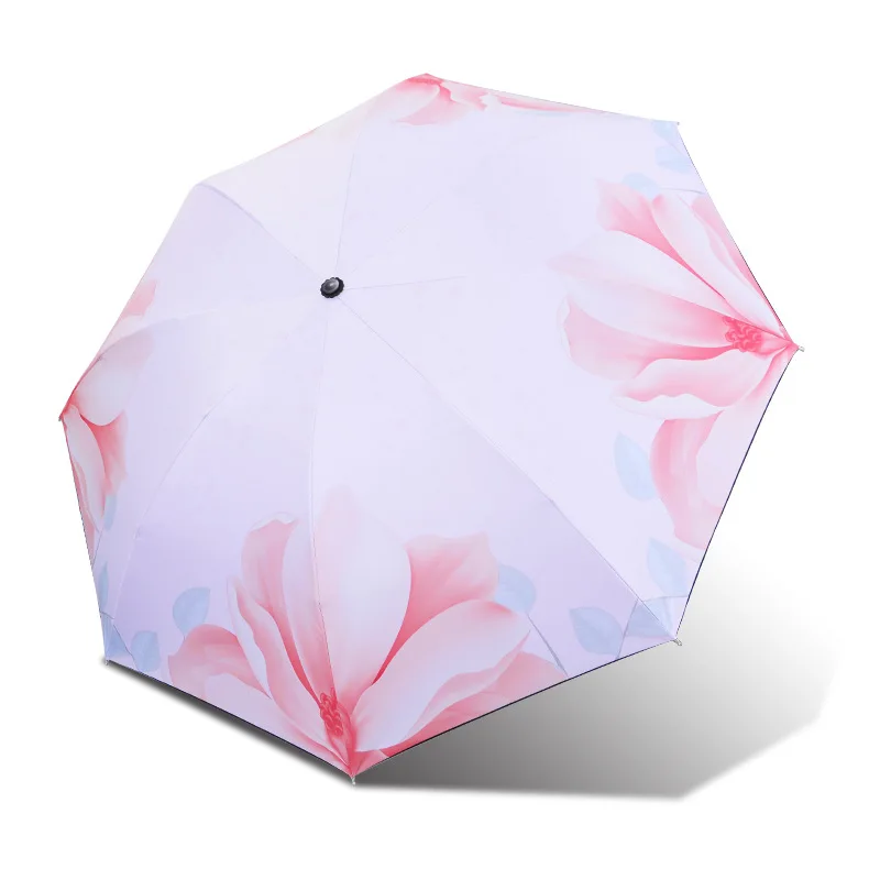 umbrella 2 Mini Pocket Umbrella UV protection Compact Travel Umbrella Rain Woman Parasol Anti UV Three Folding Umbrella Small Super Light - Цвет: umbrella 2