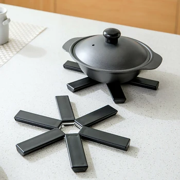 

3PCS Foldable Anti-hot Insulation Pad Non-slip Heat Resistant Coaster Cushion Kitchen Mat Table Placemat