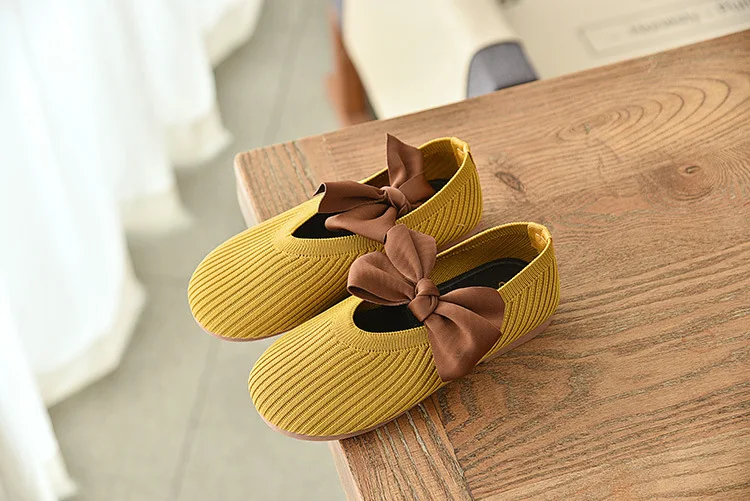 Милая весенне-Осенняя детская обувь для девочек студенческие тонкие туфли на мягкой подошве для отдыха школьные вечерние туфли принцессы
