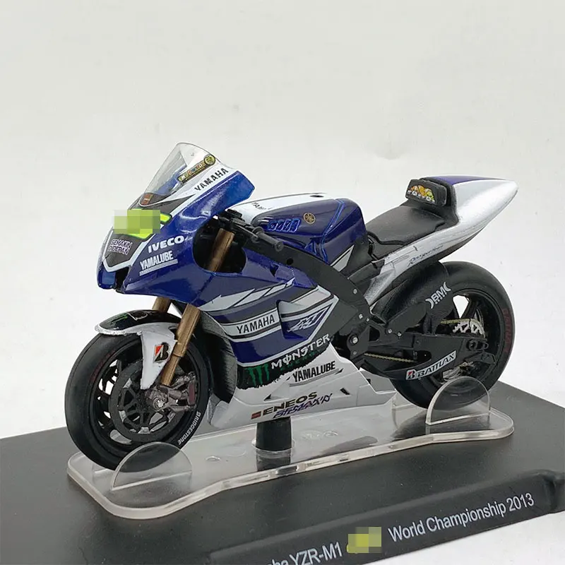 LEO 1/18 масштаб гоночный мотоцикл Yamaha YZR-M1 чемпион мира 2013 литой металлический мотоцикл модель ручной работы игрушка для подарка, коллекция