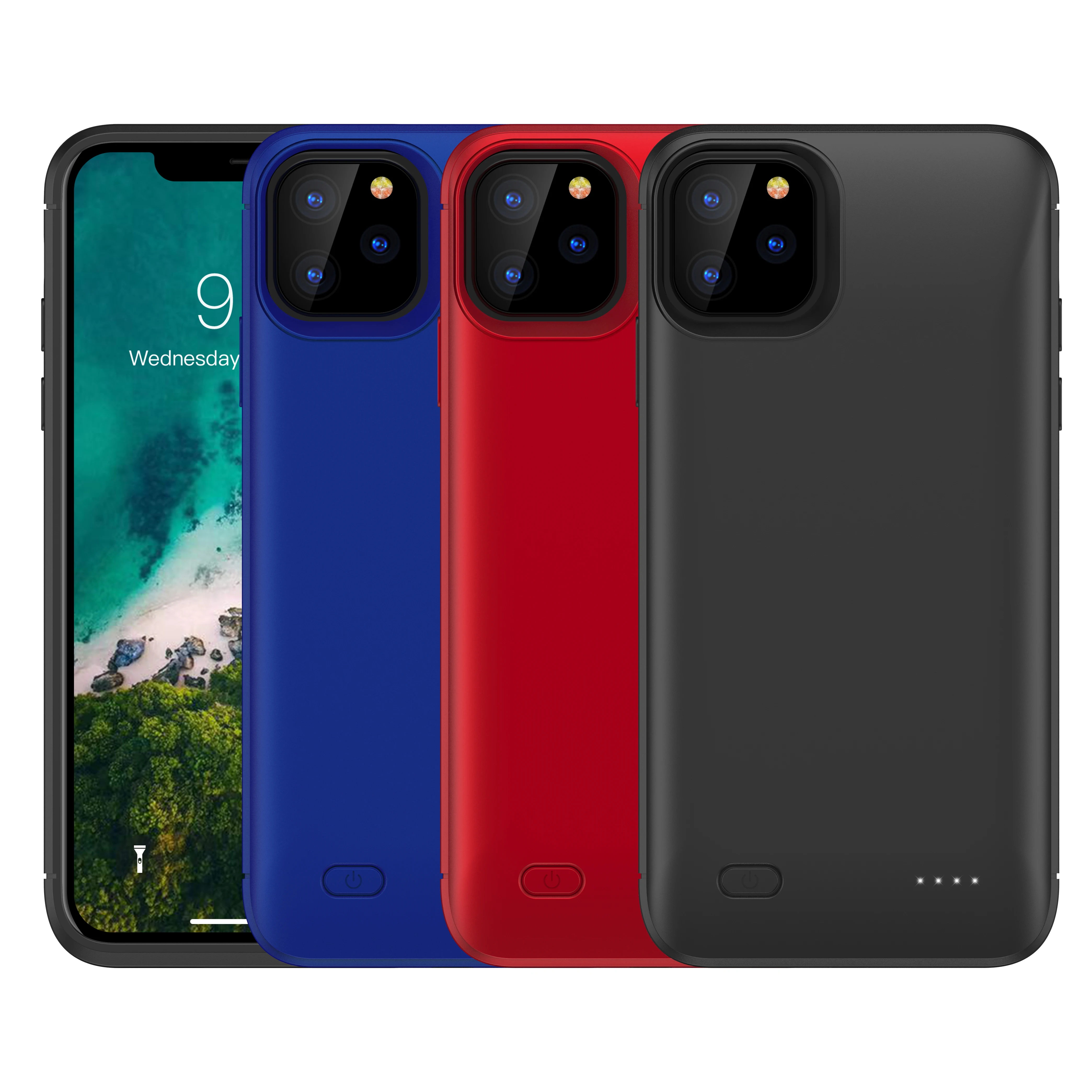 Для iPhone 11 Pro Аккумулятор max зарядное устройство чехол 6200 мАч беспроводной банк