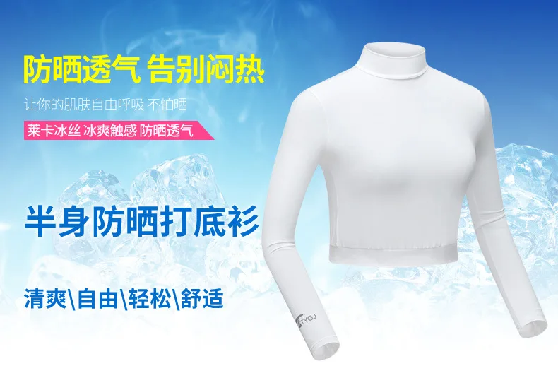 Roupas De Golfe Camisetas Mujer рубашка для гольфа с круглым вырезом Женская рубашка с рукавом для защиты от солнца для мужчин ледяные колготки модельная одежда