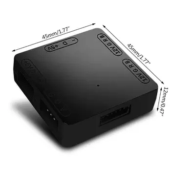 

5V 3Pin to 12V 4Pin RGB HUB 5V to 12V Motherboard Light RGB Converter R2JB