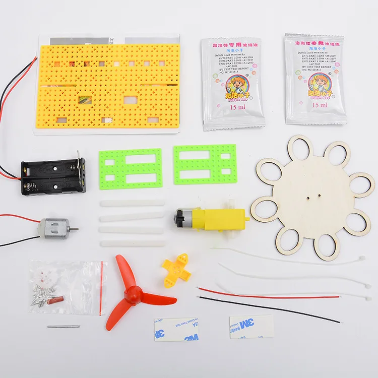 

Science And Technology Small Production Invention Bubble Creative Experimental Toy DIY Self-Made Children Electric Blowing Stude
