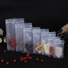 Матовый Прозрачный стоячий пластиковый пакет-посылка для пищевых продуктов, кофе, орехов, сахара, упаковка для хранения, Reclosable Ziplock Сумки 50 шт./лот