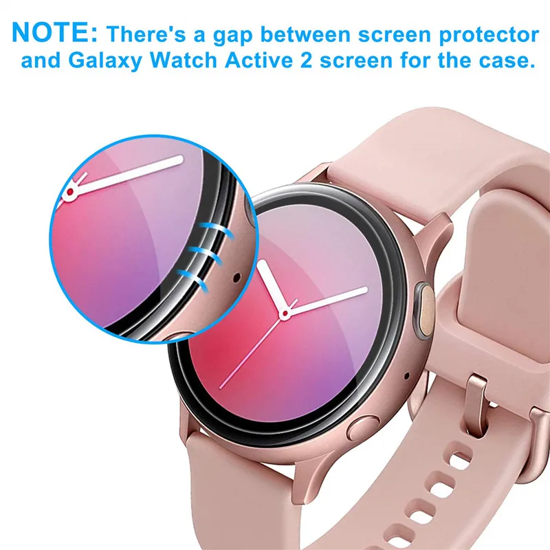3 шт полная защитная пленка для samsung Galaxy watch active 2 Защитная пленка 3D ультратонкие часы Active2 44 мм 40 мм аксессуары