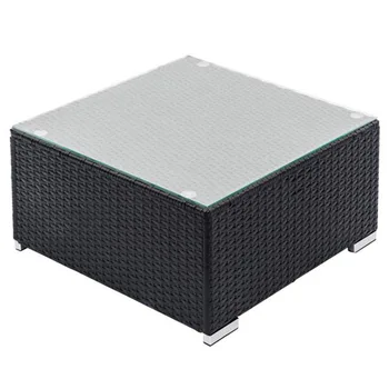 

Fully Equipped Weaving Rattan Sofa Set with 2pcs Corner Sofas & 4pcs Single Sofas & 1 pcs Coffee Table Black-Coffee Table