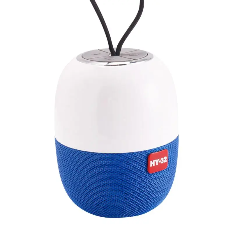 Синий HY32 Handheld Bluetooth Speaker Wireless Bass Sound Stereo Subwoofer TF Card AUX - Цвет: Синий