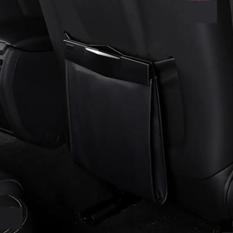 

For Tesla Model 3 Model 5 Car Trash Can Vehicle Garbage Bag Car Hanging Seat Rear Row Folding Storage Bag Car Accessories