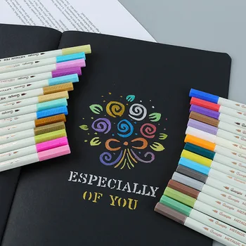 

20 Colors DIY Manga Metallic Marker Artistic Brush Pen Set Graffiti Art Marker For Drawing Sketching Stationery School Supplies