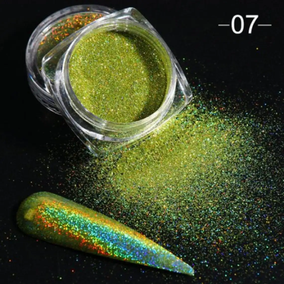 18Colors Laser Gradient Nail Art Glitter Powder Holographic Laser