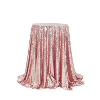 

1PC Tablecloth Sequins скатерть Sparkle Round Sequin Tablecloth Table Cover Wedding Party Banquet Rose Gold скатерть на стол