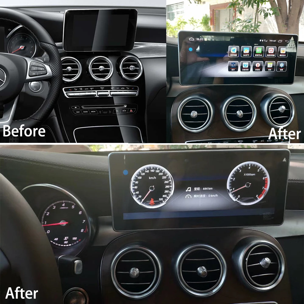Liandlee Car Android Multimedia GPS Audio Radio For Mercedes Benz MB GLC Class X253 C253~ CarPlay TPMS Navigation NAVI
