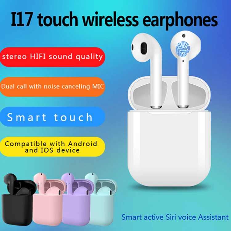 

i17 Macaron Colorful TWS 1:1 In-ear Bluetooth Earphone Mini Wireless Earbud Headphone Gaming Headset for redmi xiaomi iPhone