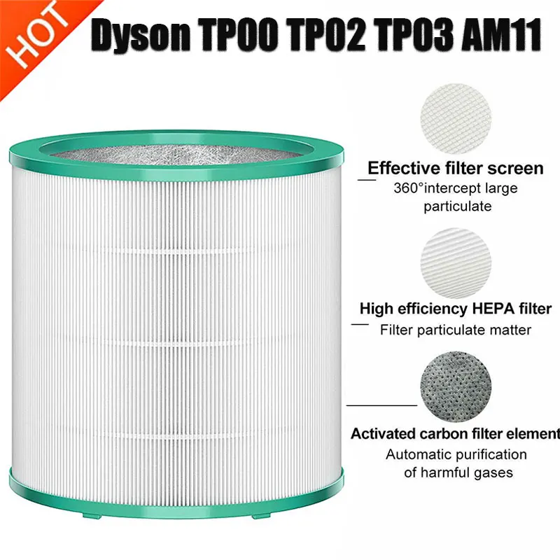 

Air Cleaner Hepa Filter for Dyson TP00 TP02 TP03 AM11 Pure Fresh Link Air Purifier Cleaner Parts Replacement Hepa Filters