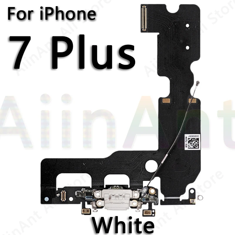 USB микрофон порт зарядное устройство док-станция разъем зарядки гибкий кабель для iPhone 7 8 Plus Xs Max X XR 5C док-станция зарядки Flex - Цвет: 7 Plus White