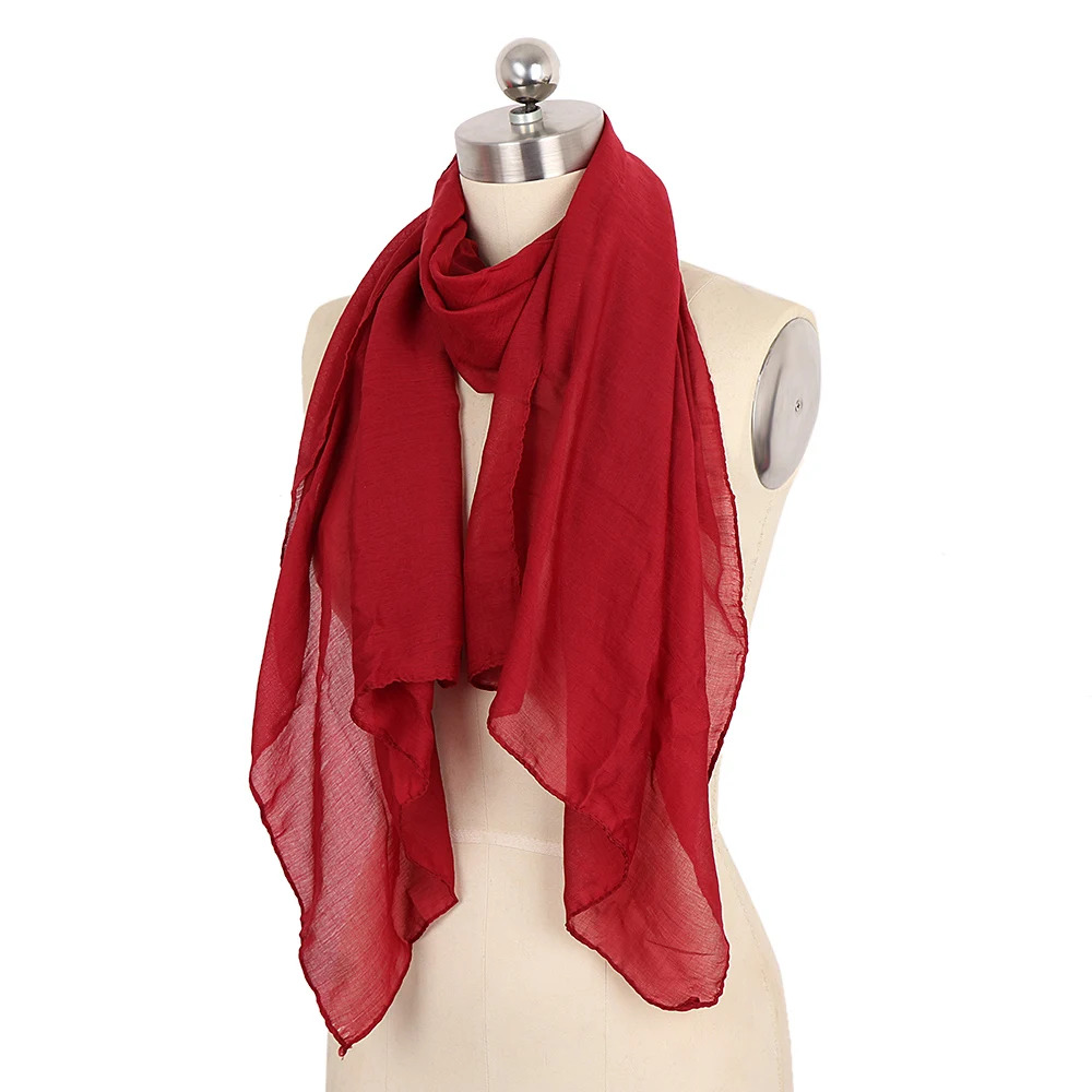 Высокое качество, модный женский элегантный длинный шарф из хлопка и полиэстера, Женская шаль, большие шарфы, размер 168*78 см, для весны