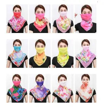 

Temperament neck breathable mask new spring and summer anti-UV chiffon thin veil sunscreen multi-function large mask scarf