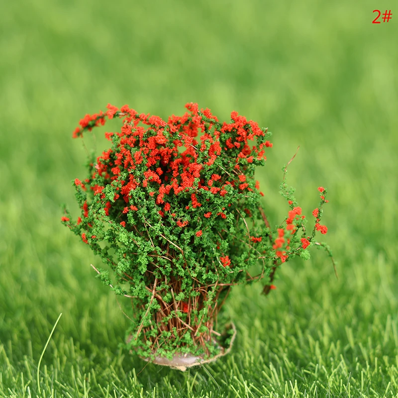 

1/12 Dollhouse Miniature Multicolor Flower Bush Green Plant Flower Model Doll House Accessories Toy
