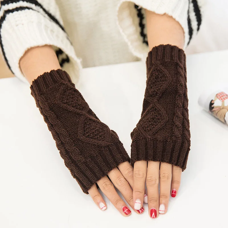style 4 coffee Волшебные сенсорные перчатки для женщин, перчатки для девушек, женские тянущиеся вязаные перчатки, варежки, зимние теплые аксессуары из шерсти Guantes - Цвет: style 4 coffee