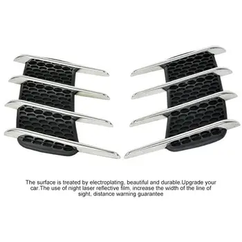 

New 2Pcs Cool Auto Truck Car Styling Exterior Decal 3D Car Sticker Chrome Shark Gills 3D Car Stickers Side Vent Air Flow Sticker