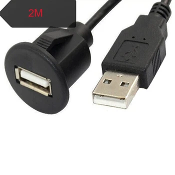 

2m PC Car Dash Board Mount USB 2.0 Male To Female Socket Extension Panel Cable