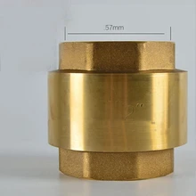 DN50 G " BSPP латунный пружинный обратный клапан с внутренней резьбой, односторонняя толщина 3,9 мм, высота 73 мм