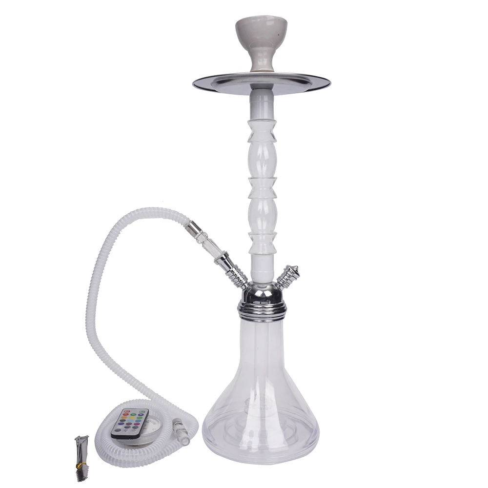 Прозрачный акриловый Cachimba трубка для кальяна Кальян Sisha наргиле с светодиодный