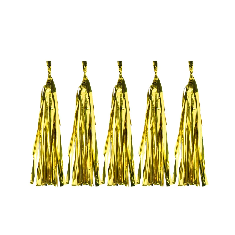 Счастливый год украшение Штатив для фотостудии золотые черные бумажные гирлянды реквизит для фотографий Globos новогодние вечерние принадлежности - Цвет: 1set gold tassel