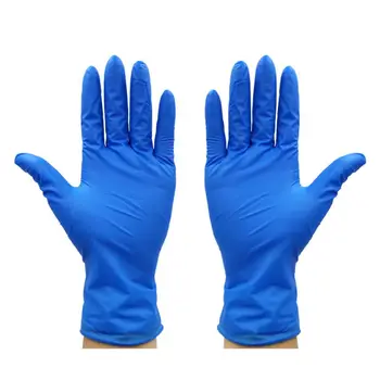 

100 Pack Disposable Blue Nitrile Gloves Thick Wearable Food Household Cleaning Gloves Antistatic Gloves