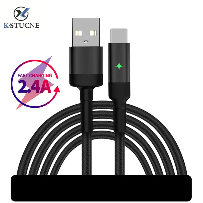 

USB Type C Cable For iPhone X XS XR 7 8 Plus Automatically Disconnects Fast Charging For Samsung S9 Data Sync LED Charging Cable