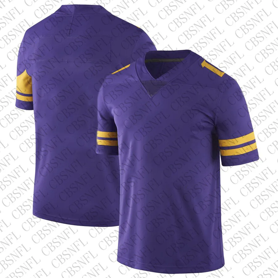 Мужская игровая Футболка Миннесота 19 Adam Thielen 14 Stefon Diggs 8 Kirk Cousins 84 Randy Moss 82 Kyle Rudolph сшитая футболка