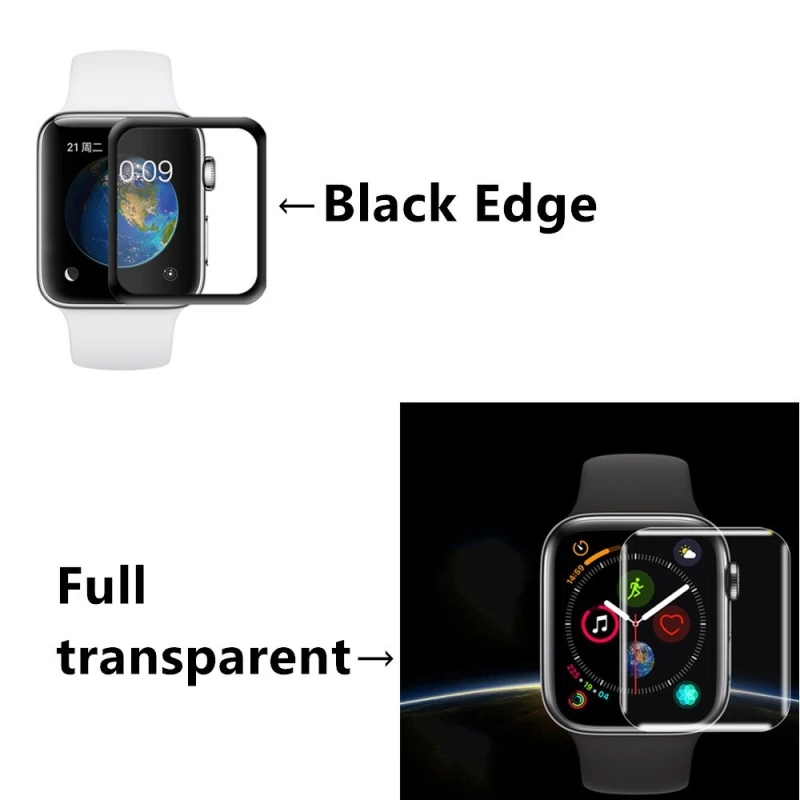 smart watch screen protector for Apple Watch Series 4 3 2 1 40mm 44mm 38mm 42mm for iwatch TPU Soft protective Film case cover
