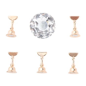 

Nail Tips Holder Crystal Diamond Manicure DIY Stand Chessboard