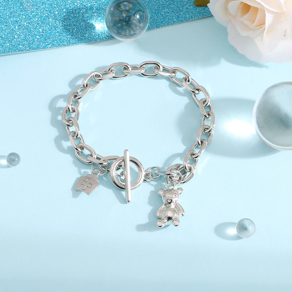 FNIO Bohemian Bracelets for Women Fashion Multilayer Beaded Chain Bracelets Set Charm Bracelet Bangles Jewelry Punk