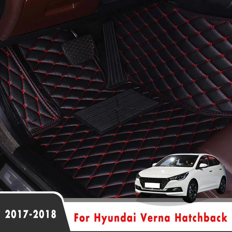 Кожаные водонепроницаемые коврики для Hyundai Verna Hatchback 2018 2017 | Автомобили и