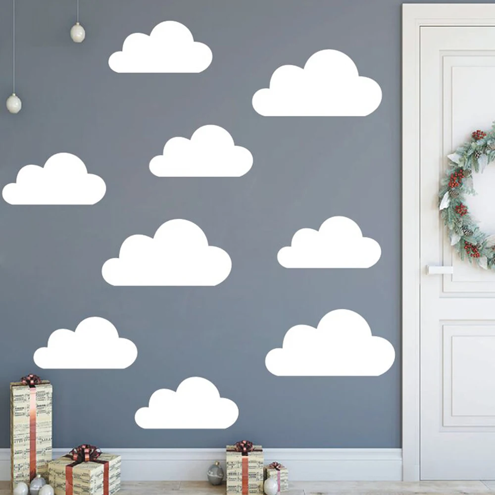 

9pcs/set Large Size Clouds Wall Vinyl Decals Kids Baby Room Decoration Removable Clouds Wall Sticker Cloudy Murals Art