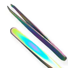 Кухонные Инструменты Десертные инструменты Пинцет из нержавеющей стали цветной титановый зажим для бровей из нержавеющей стали зажим для сыра 9,6 см