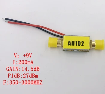 

AH102 350-3000MHz Medium Power RF Amplifier Module Fixed Gain 13dB Single Power Supply