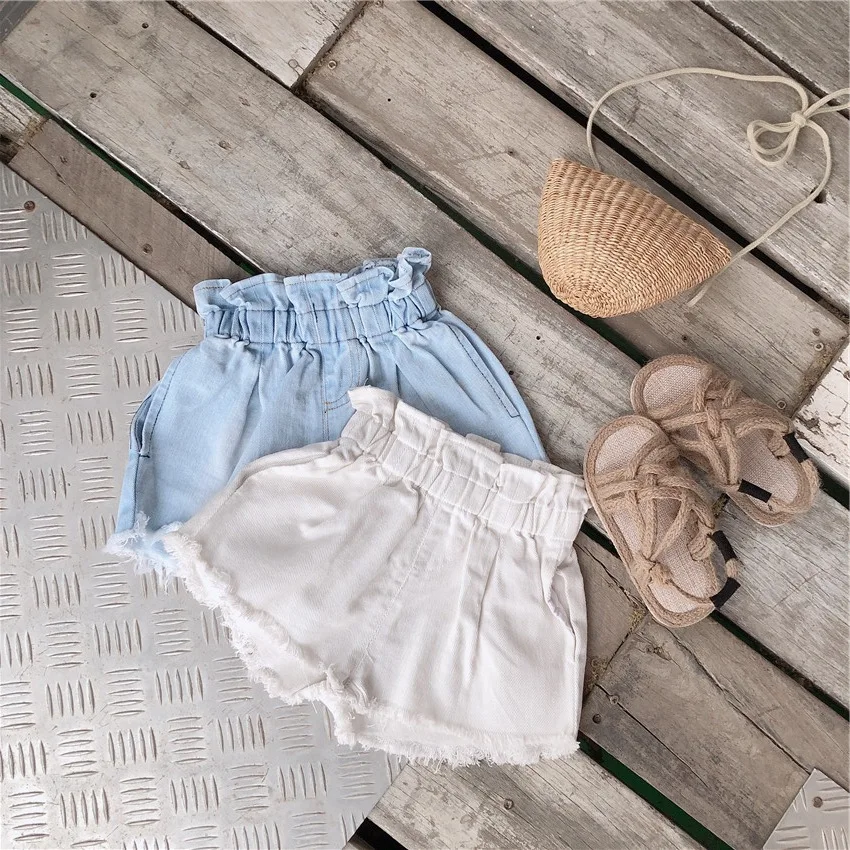 Small Big Brand Summer New Style Korean-style Childrenswear Girls Casual Bud Denim Shorts Fashion