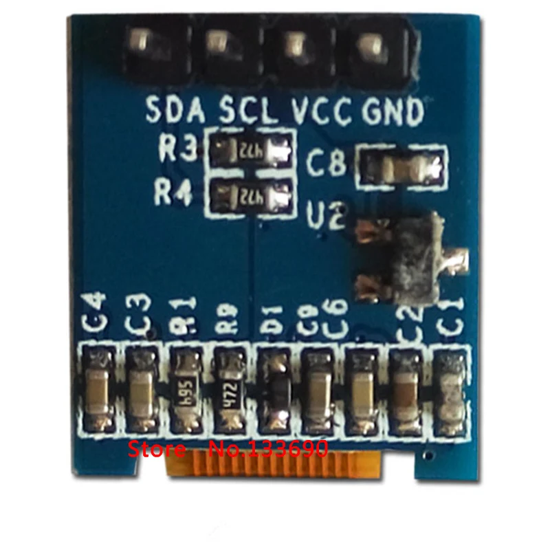 Светодиодный экран SSD1306 4 контактный белый 0 49 дюйма 64*32 IC кабель QT1306P24 интерфейс IIC
