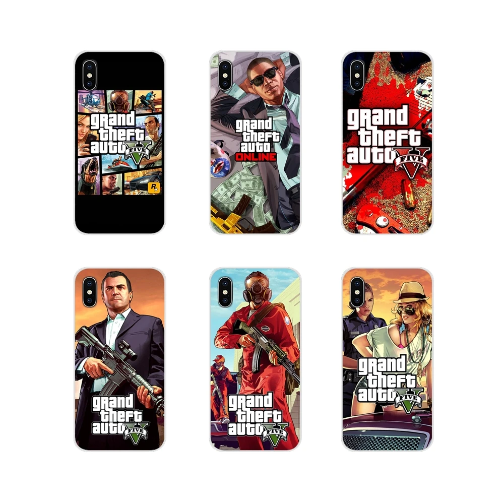 Аксессуары для телефона из игры GTA 5 чехлы Samsung A10 A30 A40 A50 A60 A70 M30 Galaxy Note 2 3 4 8 9 10 PLUS |