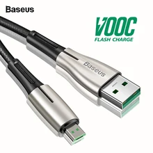 Baseus Micro USB кабель 4A флэш-зарядка для OPPO VOOC Microusb кабель зарядное устройство для samsung Xiaomi Android мобильный телефон провод шнур