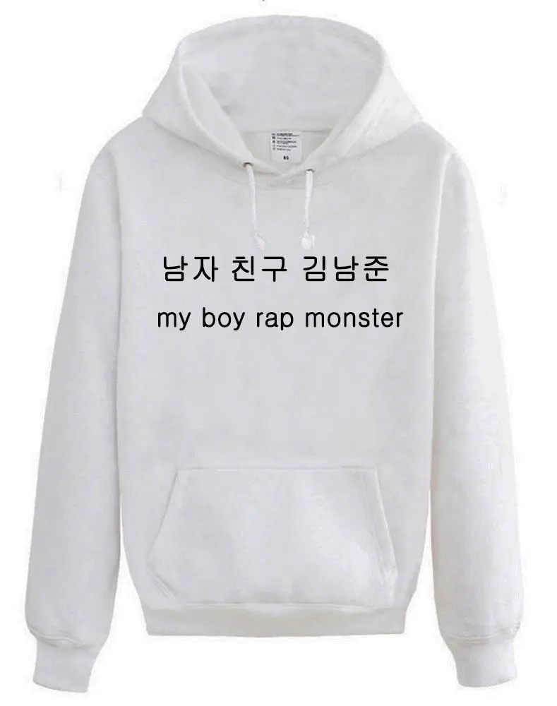 RAP MONSTER Kpop Bangtan JINMIN же paragraph Толстовка Хеджирование толстовка мужская и женская осенняя и зимняя помощь Fight song Одежда harajuku - Цвет: RAP MONSTER
