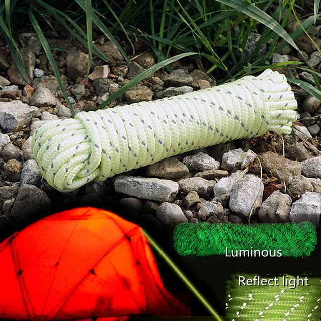 Multifunctional Outdoor Paracord with Luminescence and Reflectivity