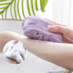 New Silicone Massage Body Scrub Exfoliating Sponge Soap Foam Body Treatment Peeling Exfoliator Skin Care Bath Shower Accessories