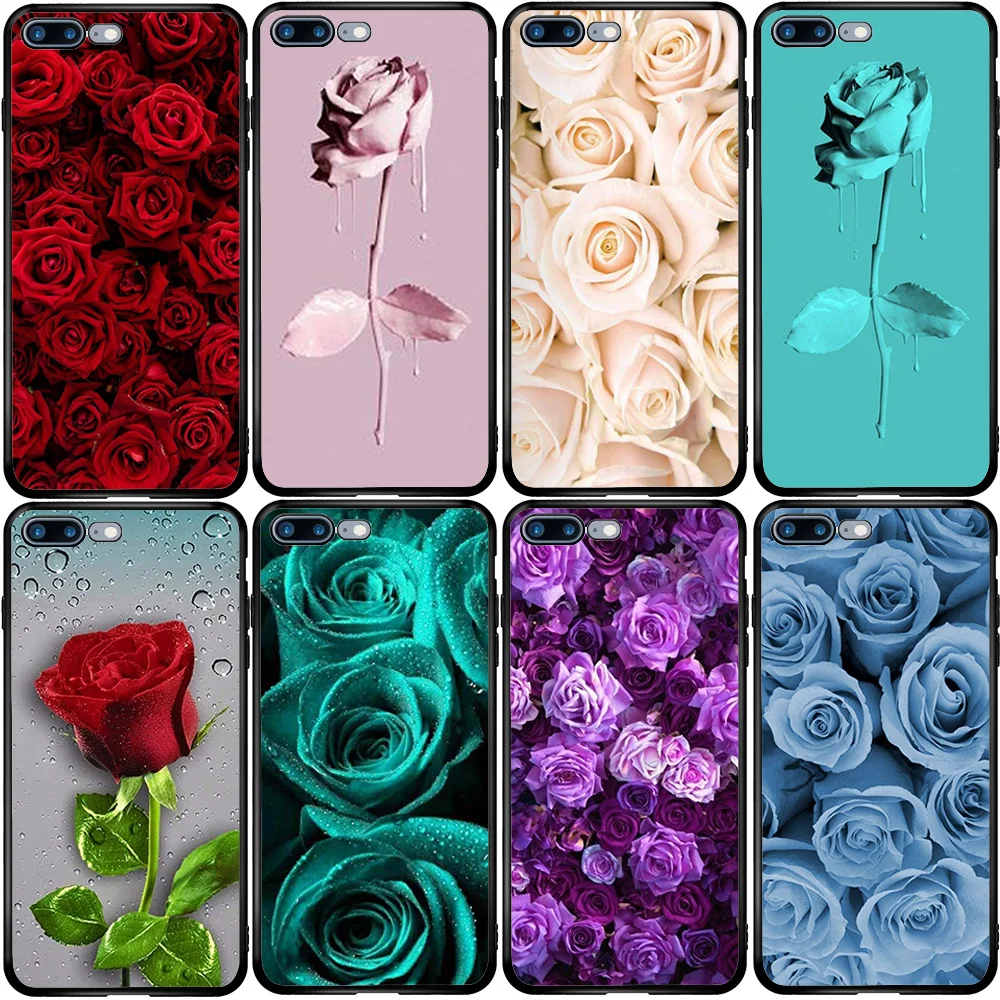 Cover Case for Huawei Honor Mate 10 20 30 P10 P20 P30 P40 Lite E P Smart Plus Z 2019 2020 Y9 Prime Red White Rose Flower | Мобильные