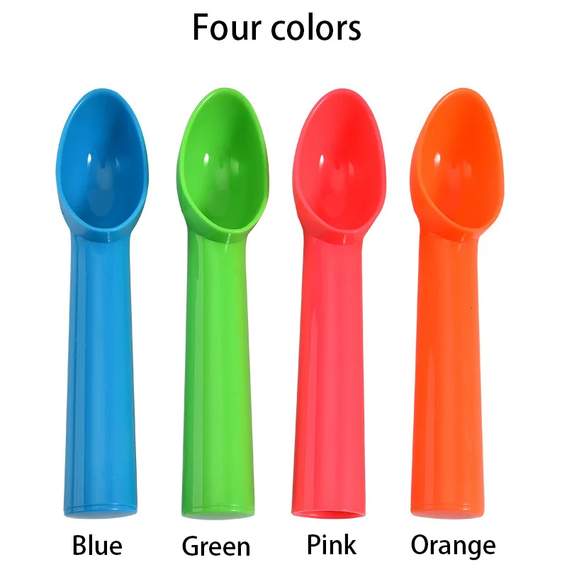 4 Pcs Cake dessert spoon Ice cream scoop Round spoon creative ice cream cutlery set Food grade material PP
