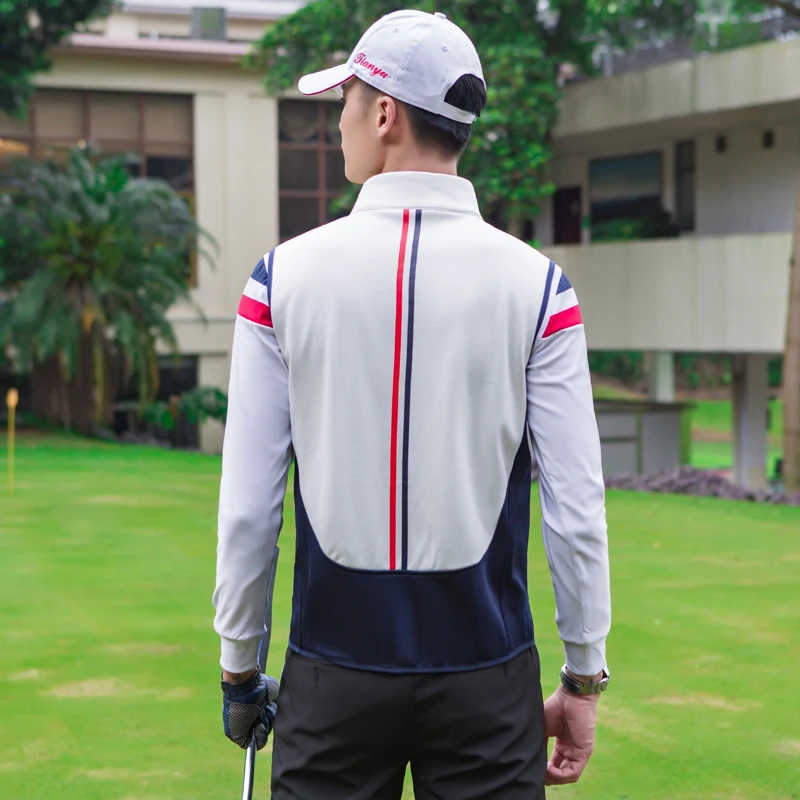 Golf Clothing Men's Vest Autumn Winter Warm Vest Sleeveless Windproof Golf Jacket Outdoor Sports Suit Shirt Plus Velvet